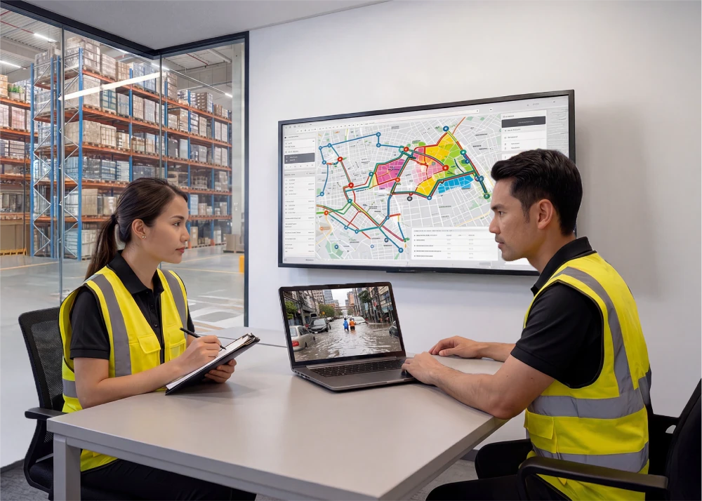 รถขนส่งสินค้าเผชิญฝนตกและน้ำท่วม สะท้อนความสำคัญของ Route Optimization และการจัดการโลจิสติกส์แบบเรียลไทม์